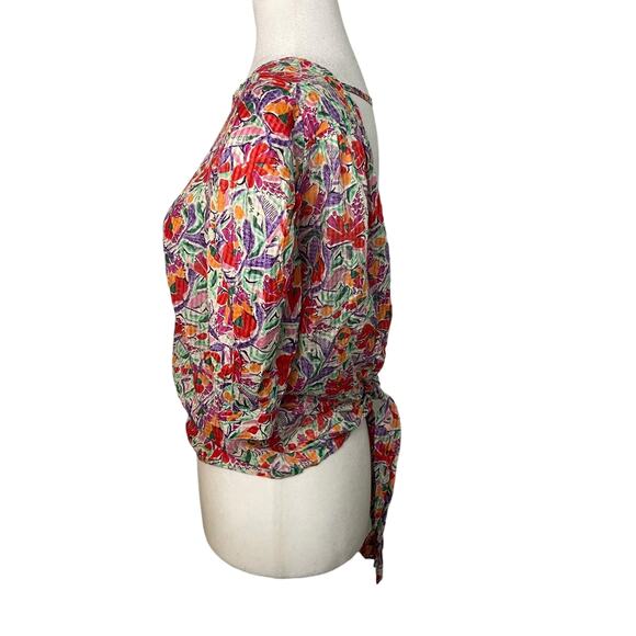 NWT ba&sh Amael colorful floral open back top - Small - Picture 3 of 13